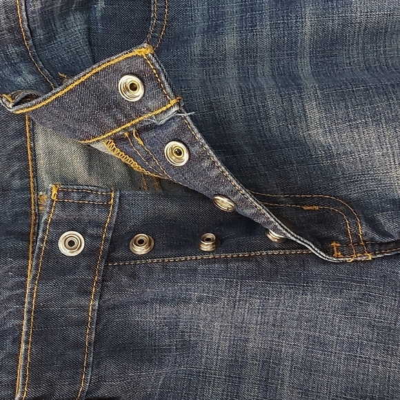 Vintage Polo Ralph Lauren Snap Front Jeans with Leg Slit.  Size 10. - Picture 7 of 8